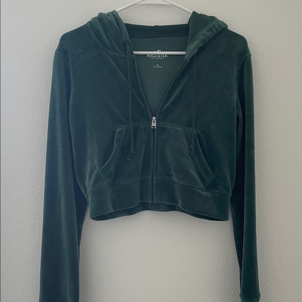 Juicy Couture Forest Green Velour Hoodie